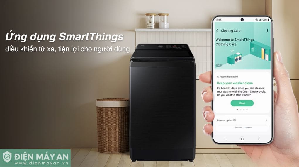 Máy giặt Samsung Inverter 13 kg WA80F13S5BSV